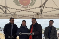 Rethel : Cérémonie de pose de la première pierre du futur crématorium