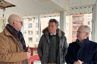 Le président de la région Grand Est Franck Leroy  en visite dans la cité de Turenne 