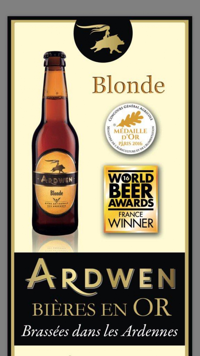 Ardwen Blonde et Ardwen Hop’s Cure des bières en or !!!! 