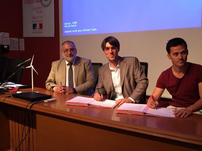 Ardennes : renforcement des liens entre la formation et le secteur éolien via une convention entre le lycée Bazin et ENERCON !