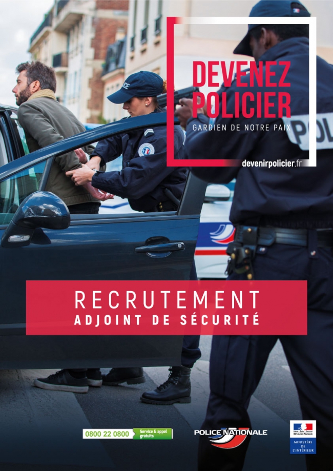 La police nationale recrute des adjoints de sécurité sur l'ensemble du territoire et notamment dans le Grand Est