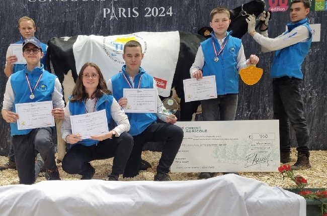 Les élèves du Campus Agro Environnement  de St Laurent sur le podium au trophée international des établissements agricoles au Salon International de l’Agriculture à Paris  