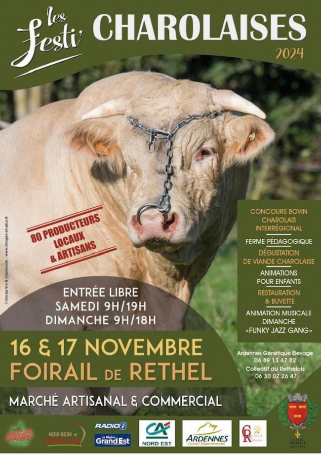 Festi’Charolaises ces 16 et 17 novembre au Foirail de Rethel  