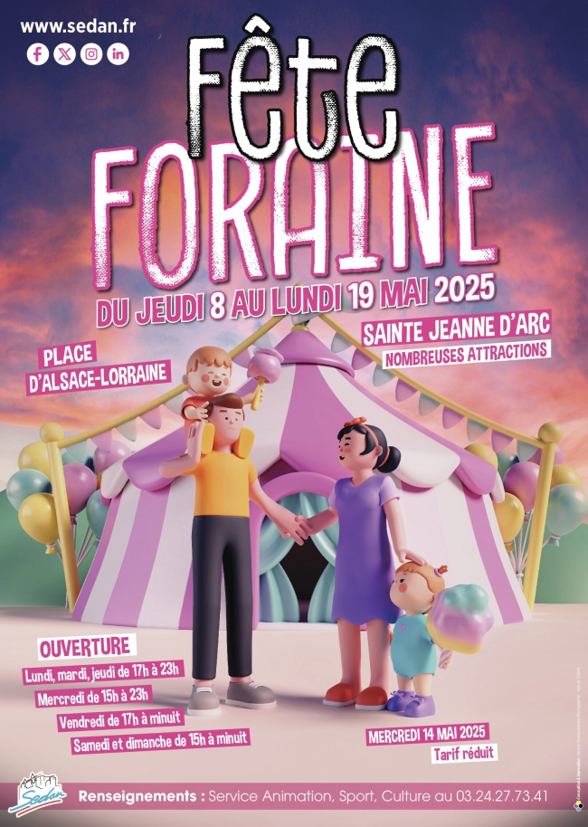 Tournez Manèges : La fête foraine Sainte Jeanne d'Arc s'installe à Sedan jusqu'au 19 mai