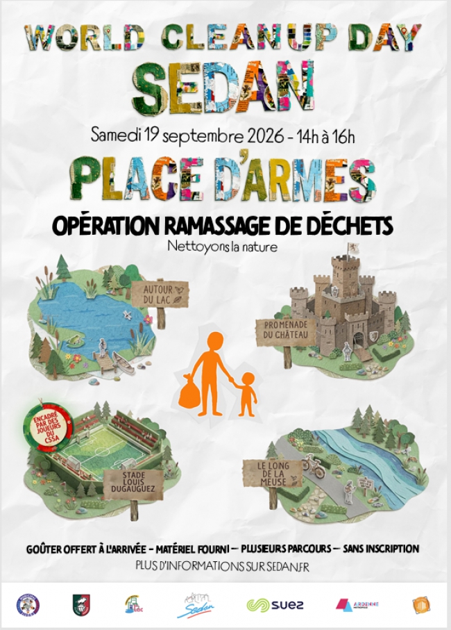 Ardennes:  World Clean Up Day à Sedan 